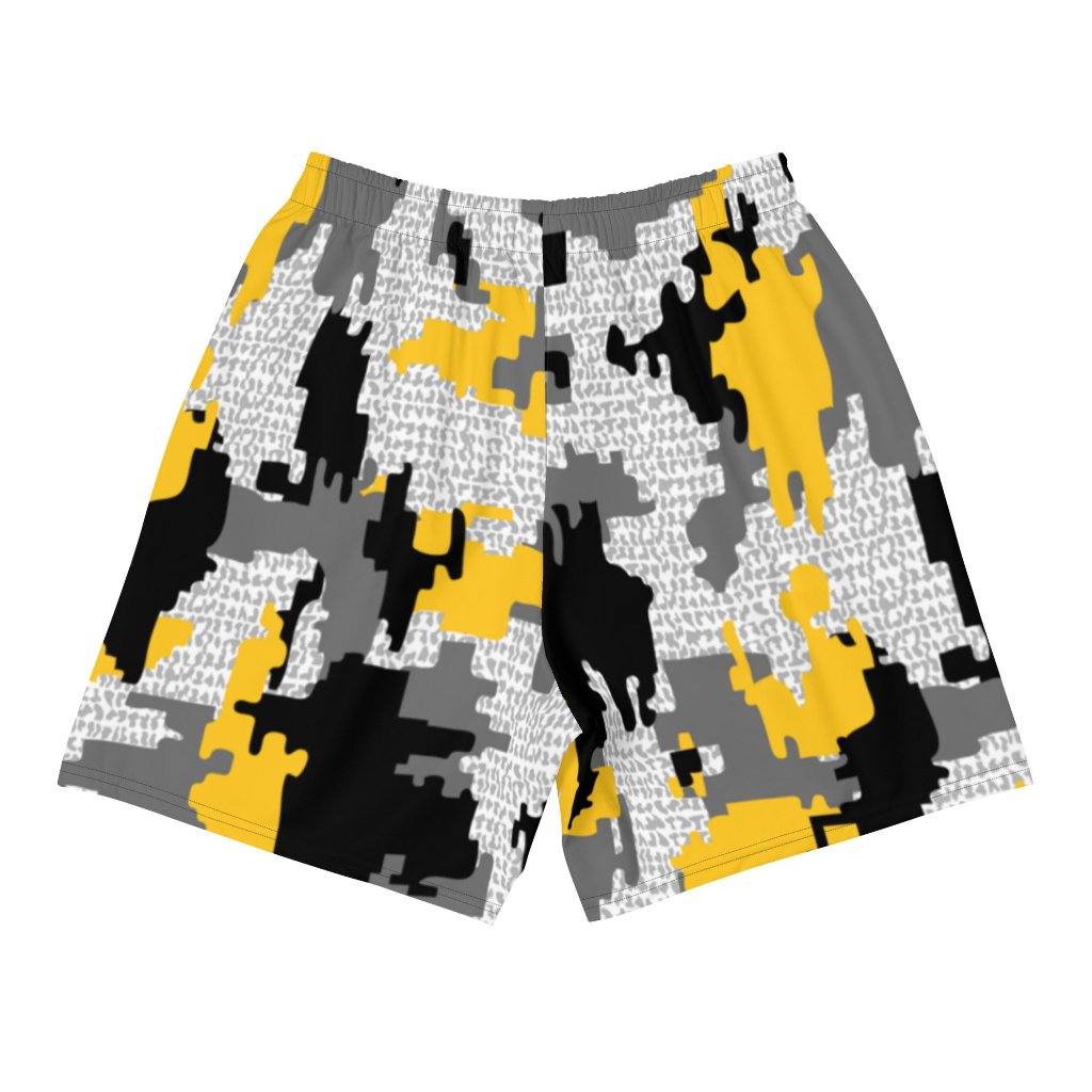 Men's Athletic Training Shorts (Yellow Camo)