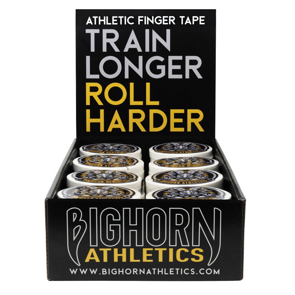 Bulk Competition Jiu-Jitsu Finger Tape - 16-Bundles, 0.3-Inch Width, Assorted Black/White