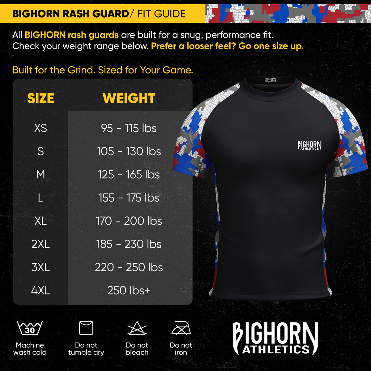 Jiu Jitsu Rash Guard – Red/White/Blue Camo