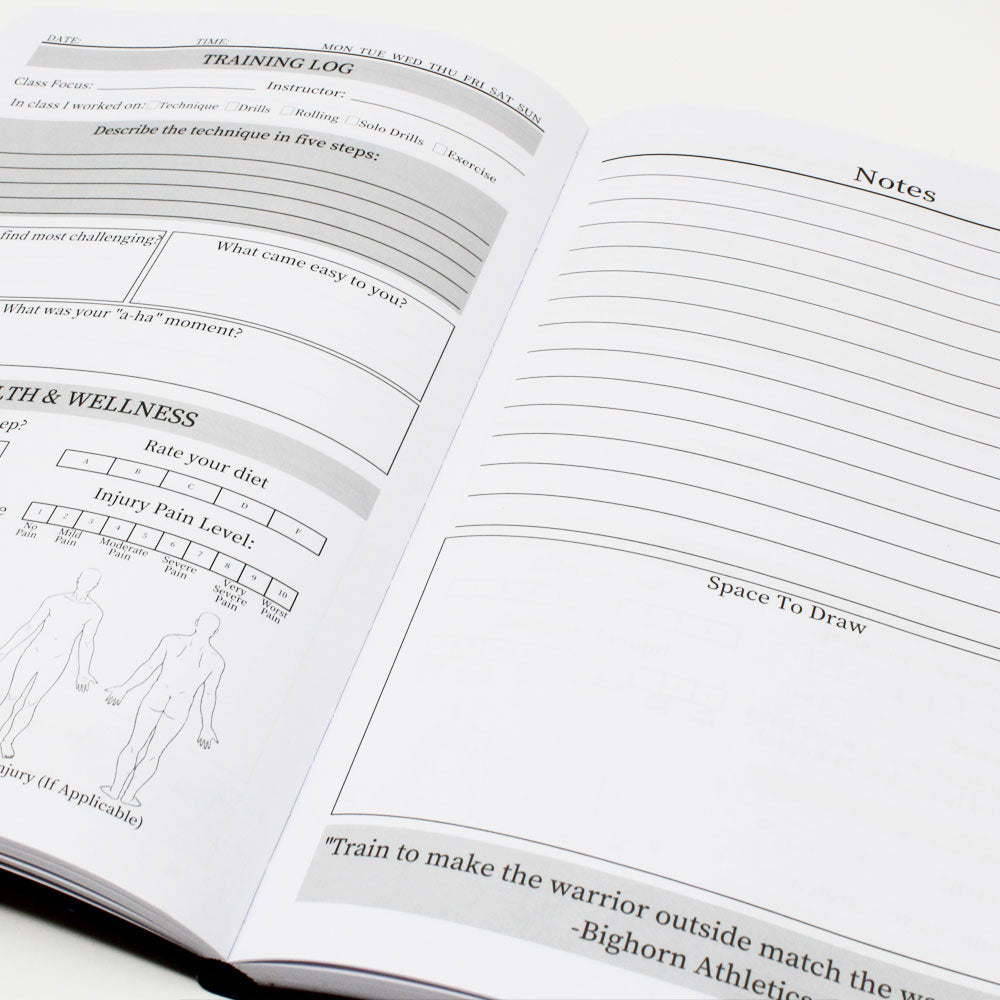 Jiu Jitsu Journal: Goals, Health &amp; Wellness, Blue