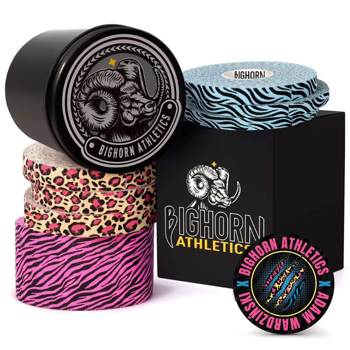 Bighorn x Adam Wardziński Athletic Tape Kit | Mat Animal with Large Black Bighorn Tin