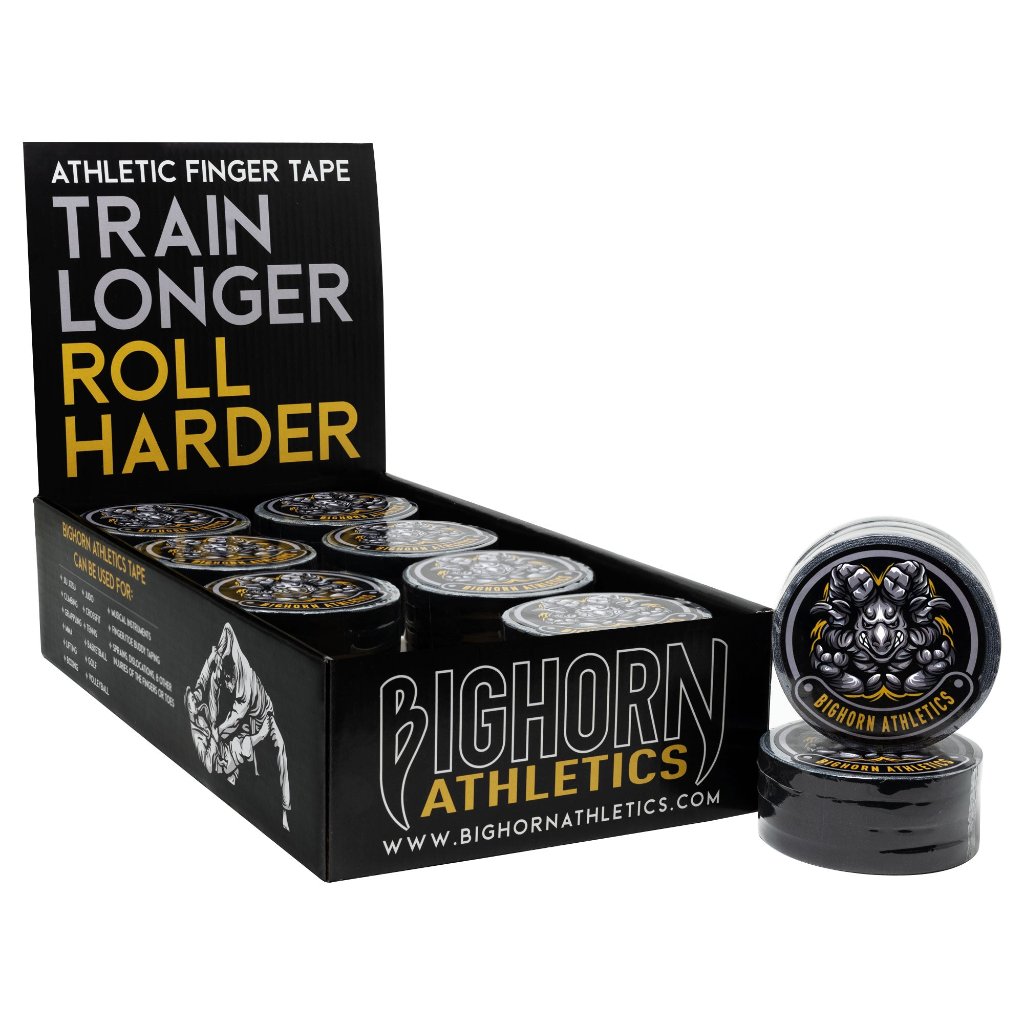 Bulk Competition Jiu-Jitsu Finger Tape - 16-Bundles, 0.3-Inch Width, Black