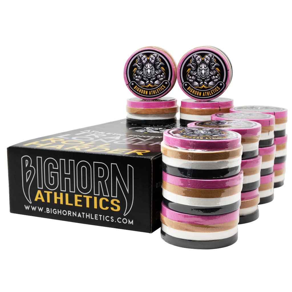 Bulk Competition Jiu-Jitsu Finger Tape - 16-Bundles, 0.3-Inch Width, Assorted Black/White/Pink/Nude