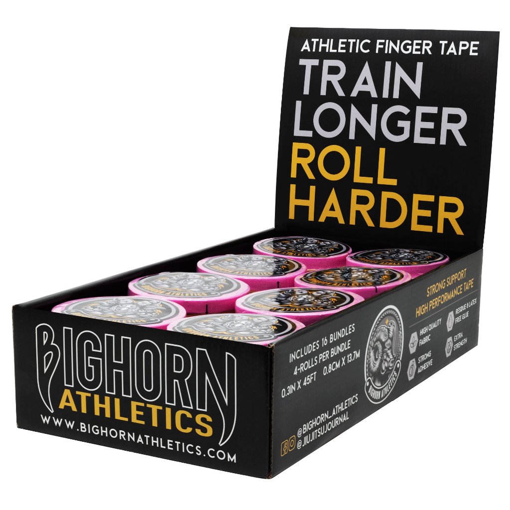 Bulk Competition Jiu-Jitsu Finger Tape - 16-Bundles, 0.3-Inch Width, Assorted Black/White/Pink/Nude