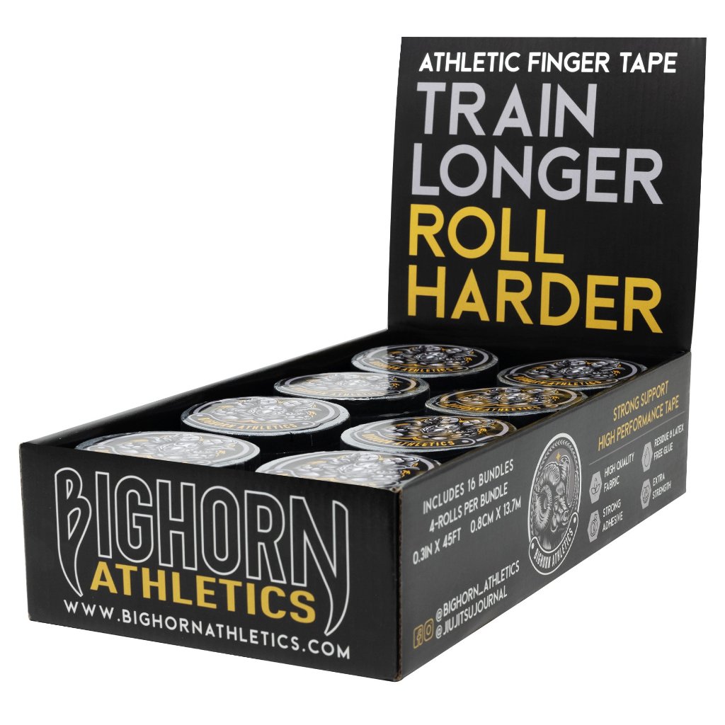 Bulk Competition Jiu-Jitsu Finger Tape - 16-Bundles, 0.3-Inch Width, Black