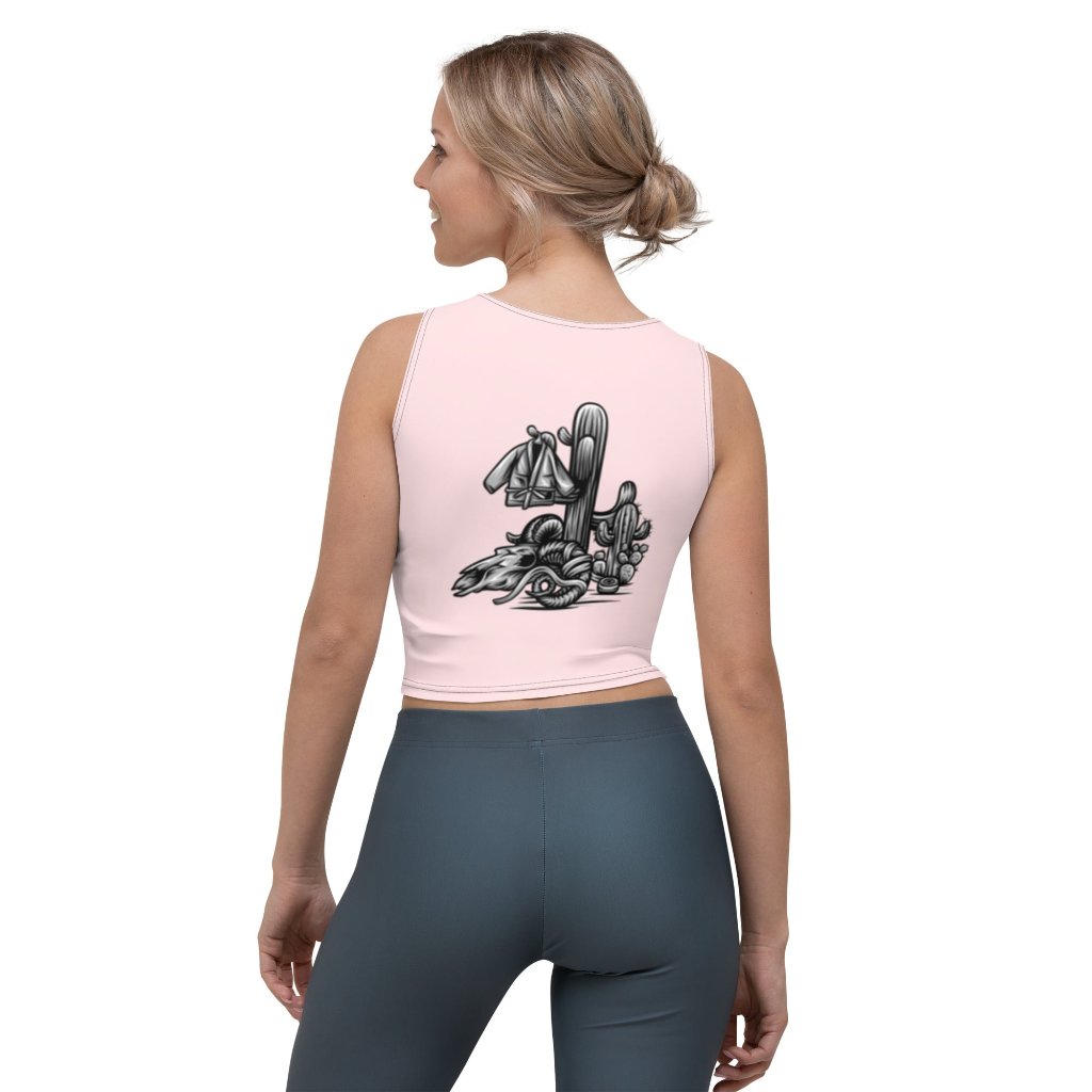 &quot;Desert Tough Jiu Jitsu&quot; Women&#39;s Crop Top (Pale Pink)