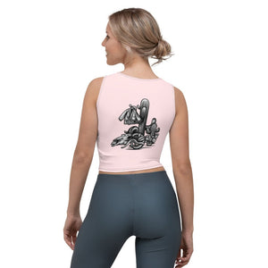 "Desert Tough Jiu Jitsu" Women's Crop Top (Pale Pink)