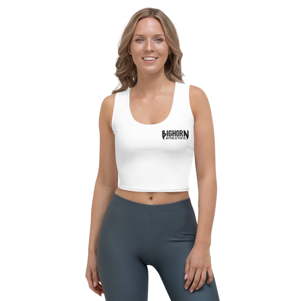 "Desert Tough Jiu Jitsu" Women's Workout Crop Top (White)