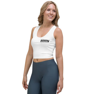 "Desert Tough Jiu Jitsu" Women's Workout Crop Top (White)