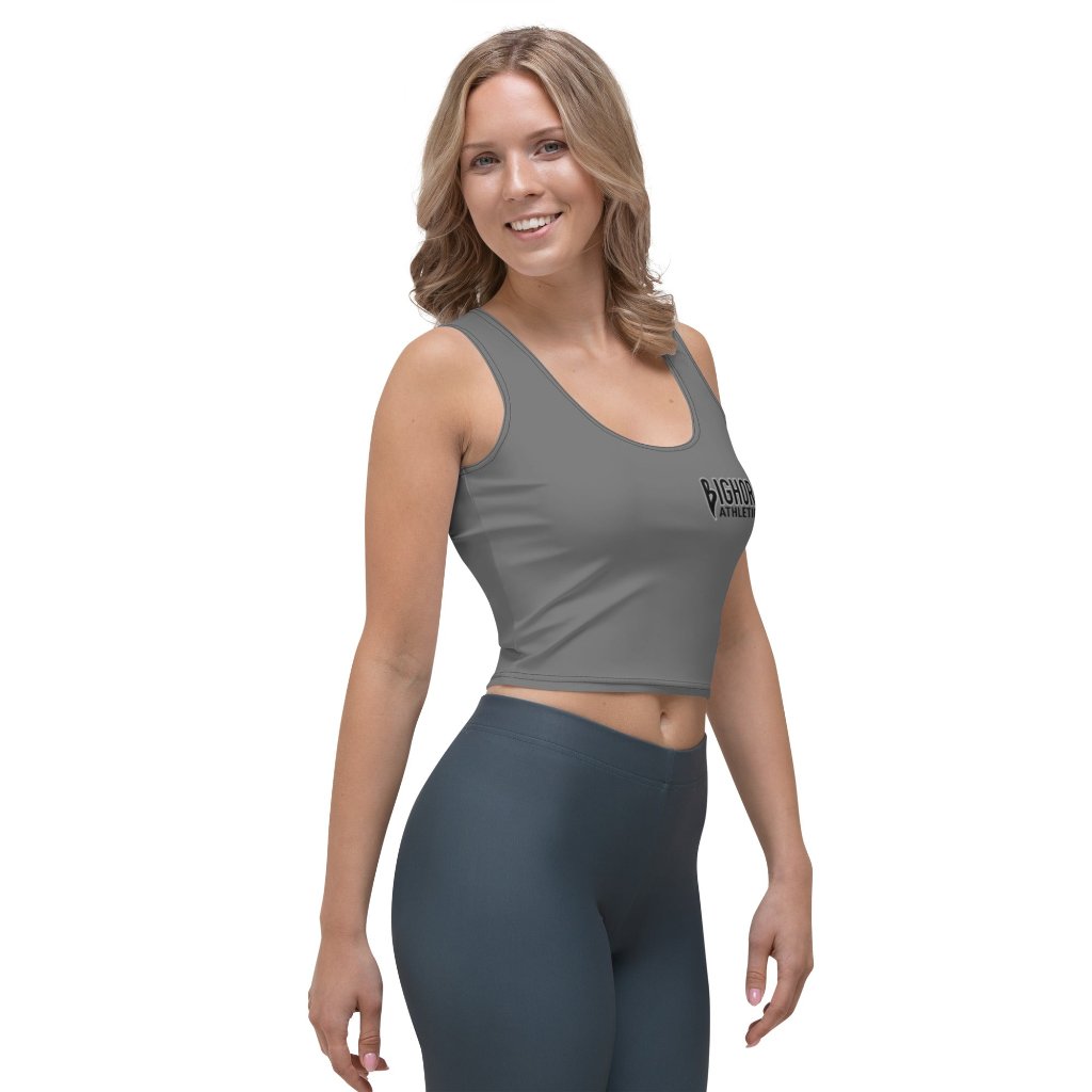 &quot;Desert Tough Jiu Jitsu&quot; Women&#39;s Workout Crop Top (Grey)