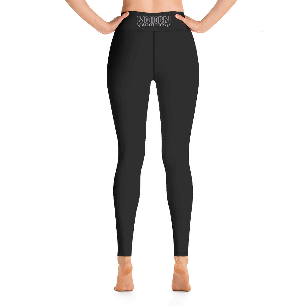 &quot;Iron Sharpens Iron&quot; Women&#39;s Yoga Leggings with Pockets (Black)