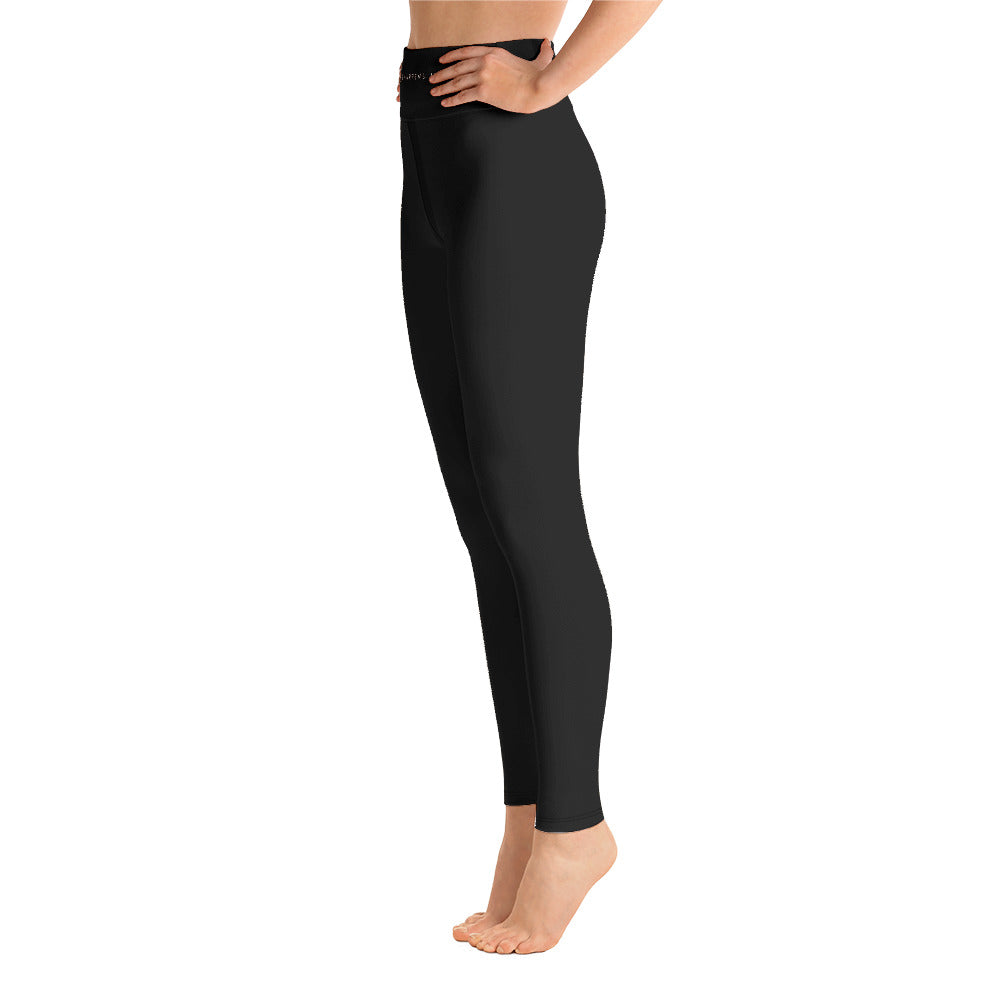 &quot;Iron Sharpens Iron&quot; Women&#39;s Yoga Leggings with Pockets (Black)
