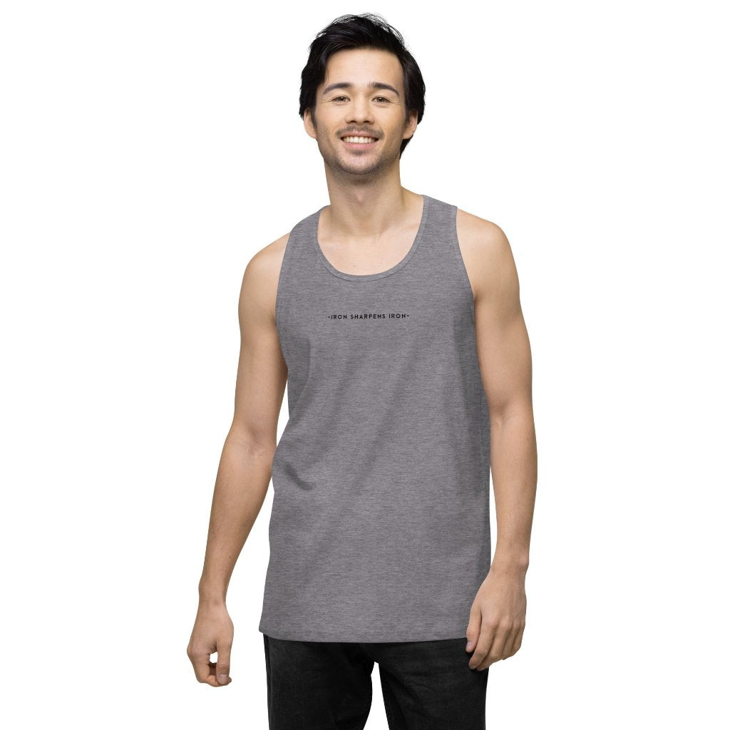 &quot;Iron Sharpens Iron&quot; Men’s Premium Tank