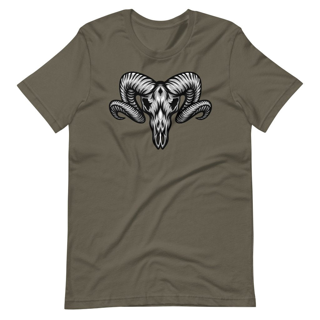 Men&#39;s Bighorn Sheep Skull, Pre-shrunk T-Shirt