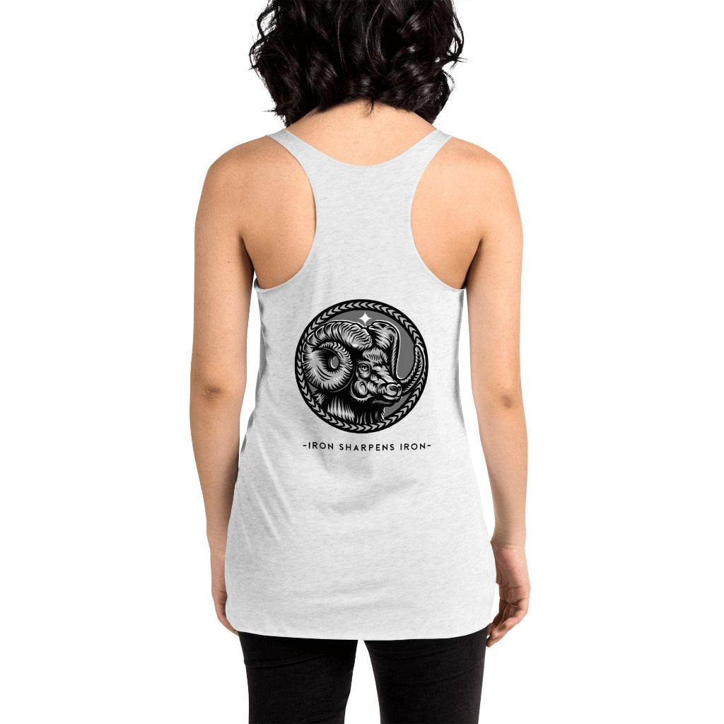 &quot;Iron Sharpens Iron&quot; Women&#39;s Racerback Tank