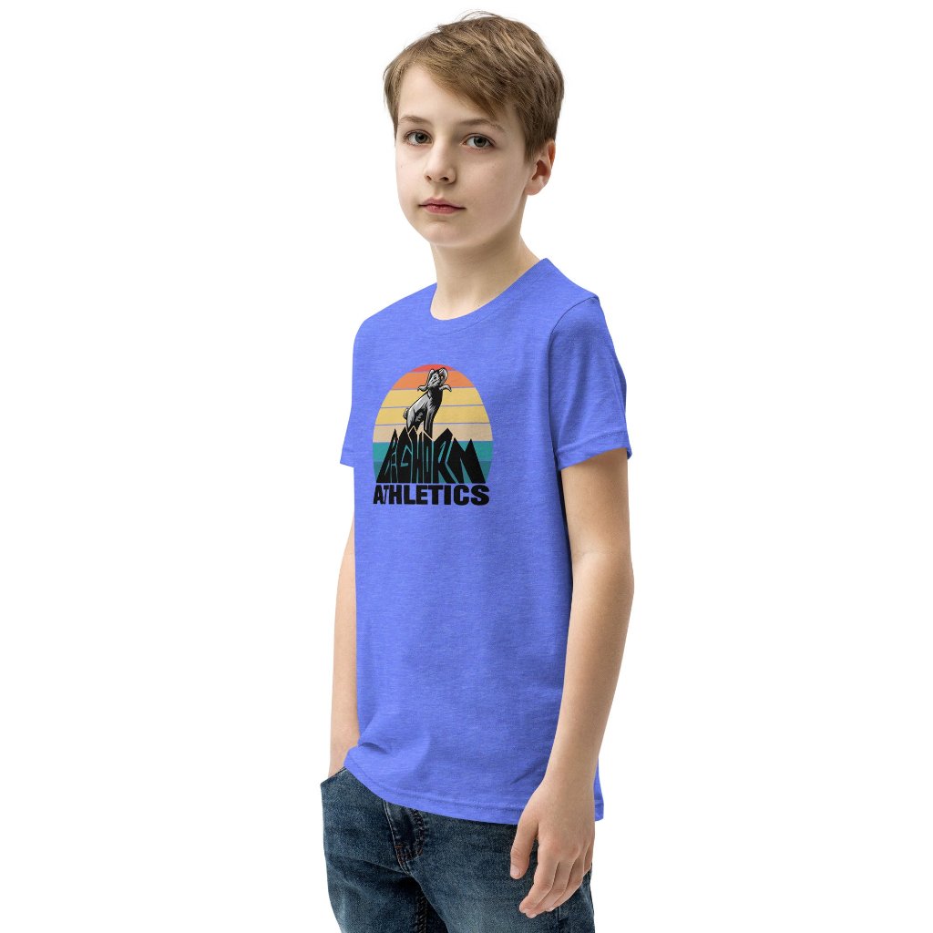 Retro Bighorn Mountain Youth Short Sleeve T-Shirt