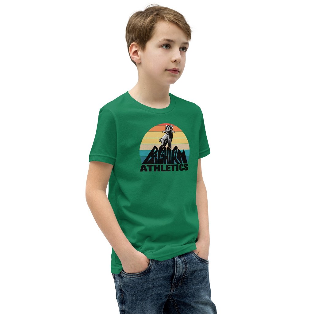 Retro Bighorn Mountain Youth Short Sleeve T-Shirt